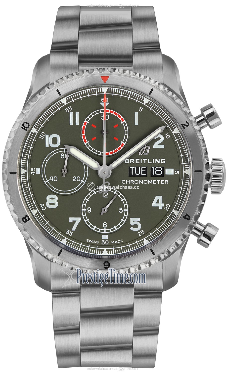 a133161a1L1a1 Breitling Aviator 8 Chronograph 43 Curtiss Warhawk Mens Watch a133161a1L1a1 Breitling Aviator 8 Chronograph 43 Curtiss Warhawk Mens Watch